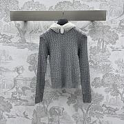 Okify Miumiu Knitwear Regular Fit With Plaits Grey - 4