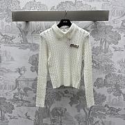 Okify Miumiu Knitwear Regular Fit With Plaits White - 4