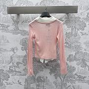 Okify Miumiu Knitwear Regular Fit With Plaits Pink  - 2