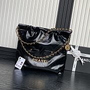 Okify CHANEL 22 small bag Wrinkled effect glossy calfskin & Gold Black 35 × 37 × 7 cm - 1