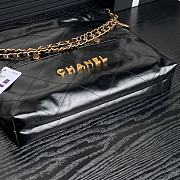 Okify CHANEL 22 small bag Wrinkled effect glossy calfskin & Gold Black 35 × 37 × 7 cm - 2