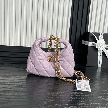 Okify Chanel 24A Small Hobo Pink Bag 21.5×20×7cm