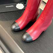 Okify Chanel High Boots Come on Black Red Height 4,5 cm - 4