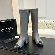 Okify Chanel High Boots Come on Black Grey Height 4,5 cm - 1