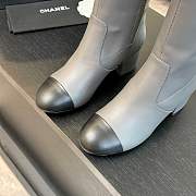 Okify Chanel High Boots Come on Black Grey Height 4,5 cm - 4