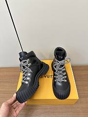 Okify LOUIS VUITTON Ruby Flat Ranger Boots Black 1AAM5U - 1