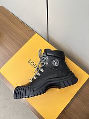 Okify LOUIS VUITTON Ruby Flat Ranger Boots Black 1AAM5U - 3