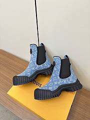 Okify Louis Vuitton Beaubourg Blue Boots  - 1