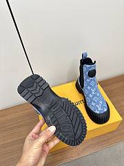 Okify Louis Vuitton Beaubourg Blue Boots  - 4