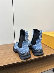 Okify Louis Vuitton Beaubourg Blue Boots  - 3