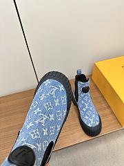 Okify Louis Vuitton Beaubourg Blue Boots  - 2