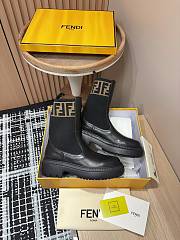 Okify Fendi Domino Black leather biker boots - 1