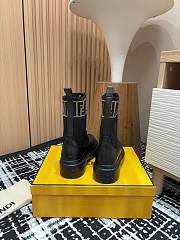 Okify Fendi Domino Black leather biker boots - 3