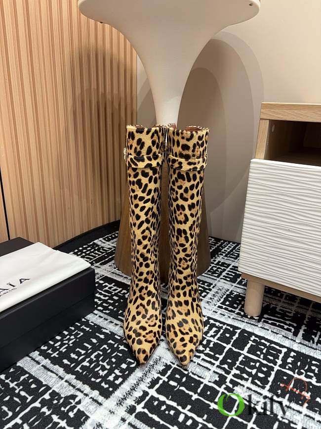 Okify ALAIA boots leopard print - 1