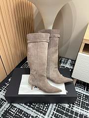 Okify ALAIA Light Brown High Boots - 1