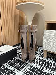 Okify ALAIA Light Brown High Boots - 2