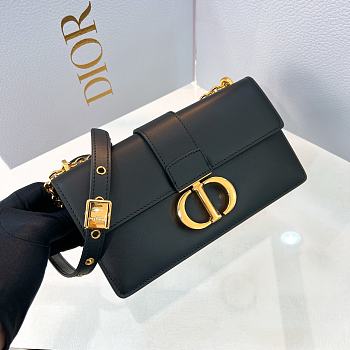 Okify Dior 30 Montaigne East-West Bag with Chain Black 