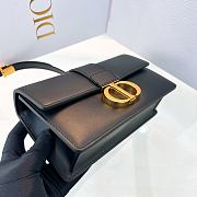 Okify Dior 30 Montaigne East-West Bag with Chain Black  - 2