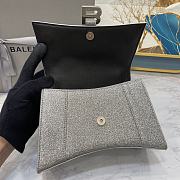 Okify Balenciaga Hourglass xs shoulder in glitter grey 23*10*24 cm - 2