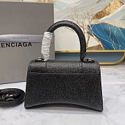 Okify BALENCIAGA Hourglass Xs Glitter Top-handle Bag In Black 19*8*21 - 3