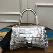 Okify Balenciaga Hourglas Crocodile ‘Silver’ 23*10*24 cm - 1