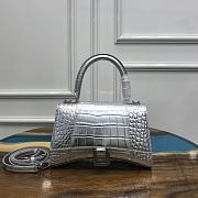 Okify Balenciaga Hourglass xs shoulder in glitter grey 19*8*21cm - 1