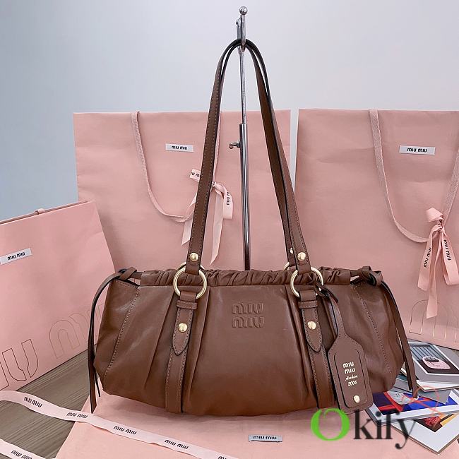 Okify Miumiu Joie nappa leather bag 44 X 16 X10.5 cm Brown - 1