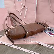 Okify Miumiu Joie nappa leather bag 44 X 16 X10.5 cm Brown - 4