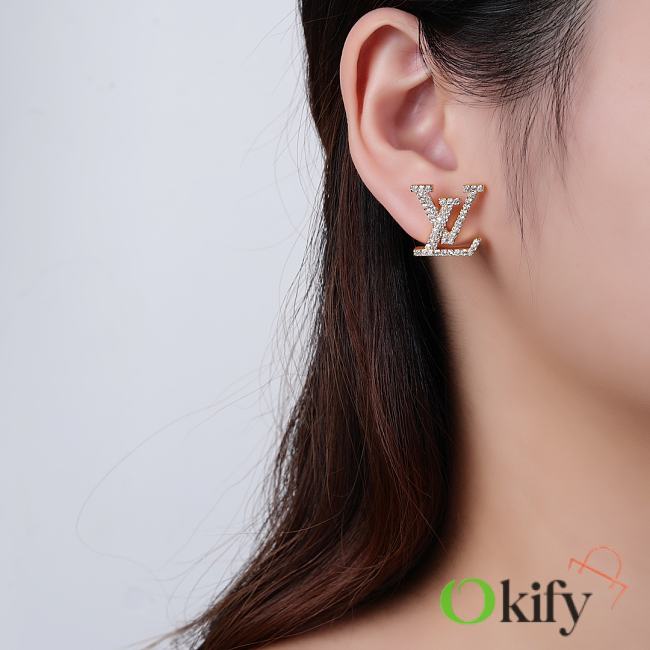 Okify Louis Vuitton Logo Earings - 1