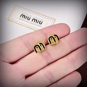 Okify Miumiu Logo Earings - 4