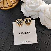 Okify Chanel Logo Heart Earings - 1