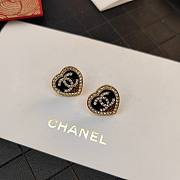 Okify Chanel Logo Heart Earings - 4