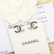 Okify Chanel Crystal Earrings In Silver - 4