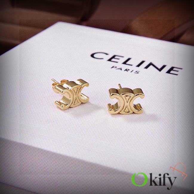 Okify Celine's new golden Arc de Triomphe earrings - 1