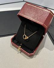 Okify Cartier classic diamond double gold ring necklace - 1