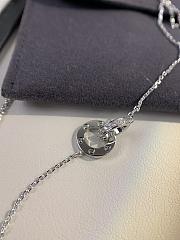 Okify Cartier classic diamond double gold silver necklace - 3