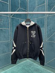 Okify Louis Vuitton Cotton Hoodie with intarsia, graphic details and zip closure - 2