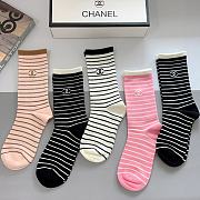 Okify CHANEL set 5 women's high-end long socks - 1