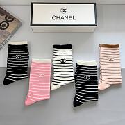 Okify CHANEL set 5 women's high-end long socks - 3