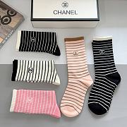 Okify CHANEL set 5 women's high-end long socks - 2