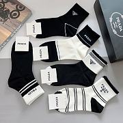 Okify Prada set 5 high-end mid-tube pure cotton socks - 4