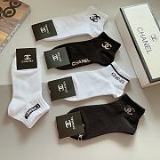 Okify Chanel set 5 classic short socks - 4