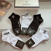 Okify Chanel set 5 classic short socks - 3