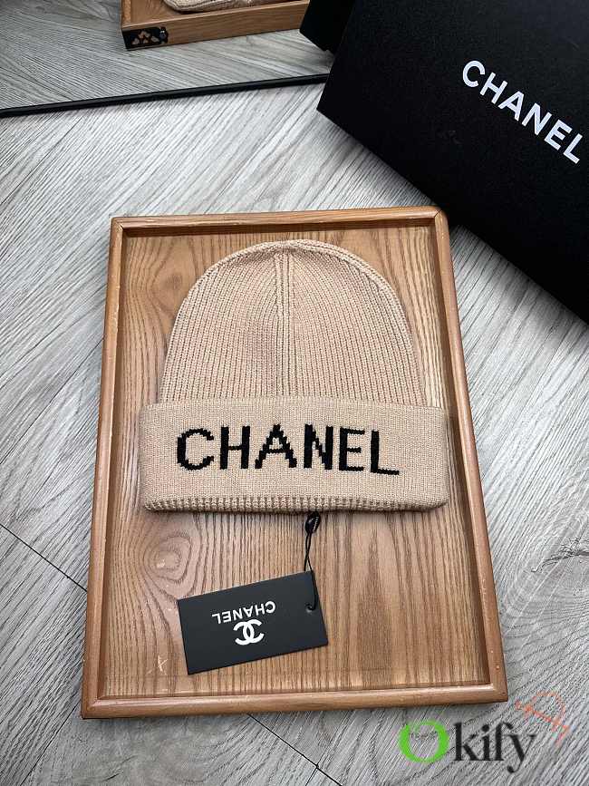 Okify Chanel Beanie Beige  - 1