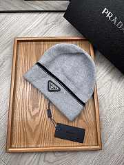 Okify Prada Beanie Grey - 4