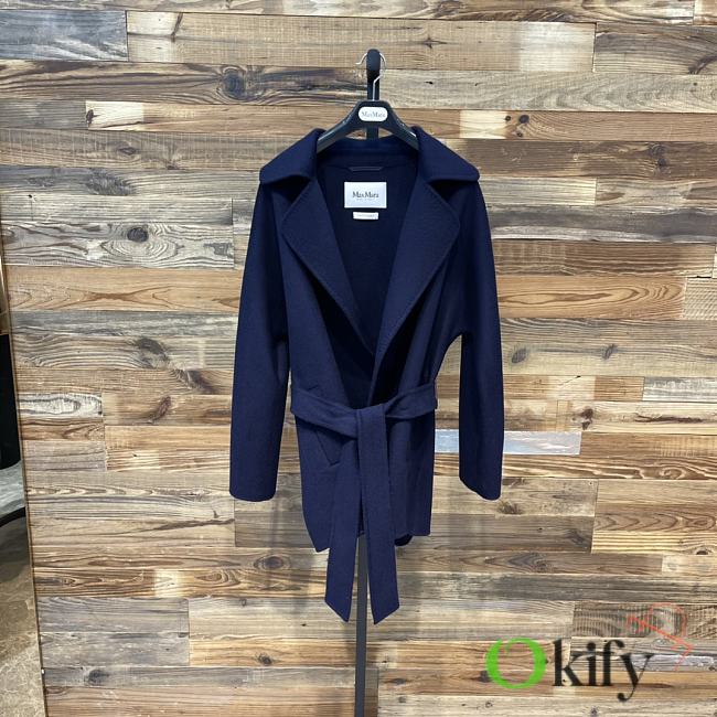 Okify Maxmara Gas Navy Blue Coat - 1