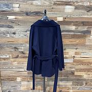 Okify Maxmara Gas Navy Blue Coat - 4