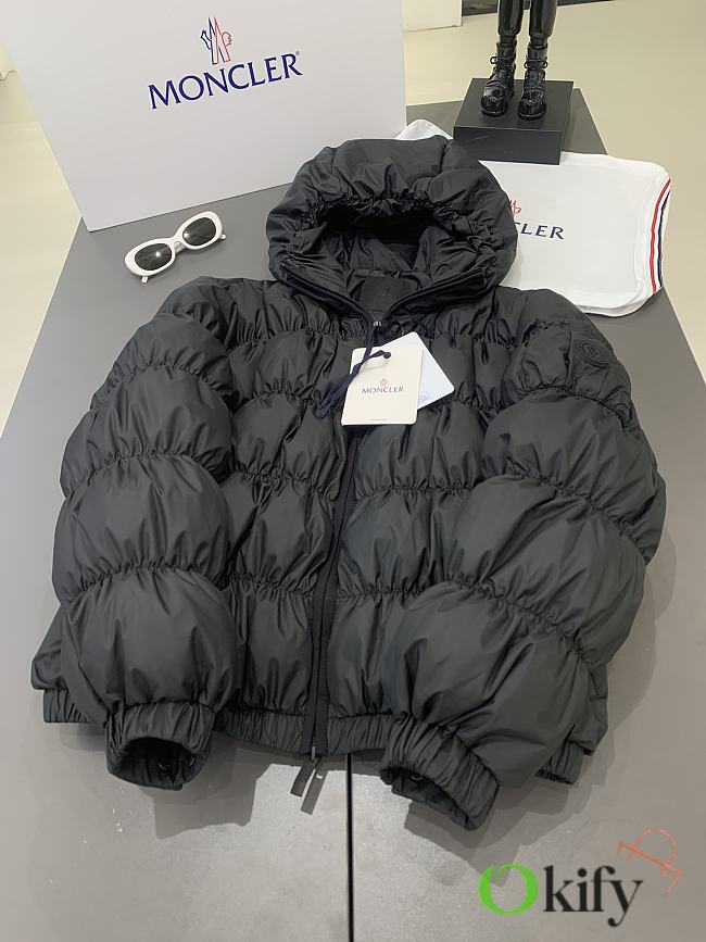 Okify Moncler Caterpillar Black Down Jacket  - 1