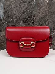 Okify Gucci Horsebit 1955 small red shoulder bag 25*18*8cm  - 1