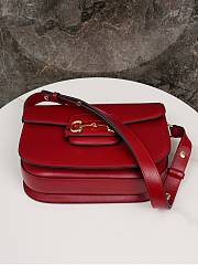 Okify Gucci Horsebit 1955 small red shoulder bag 25*18*8cm  - 2